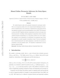Biased Online Parameter Inference for State-Space Models