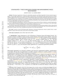 Constrained $H^1$-regularization schemes for diffeomorphic image
  registration