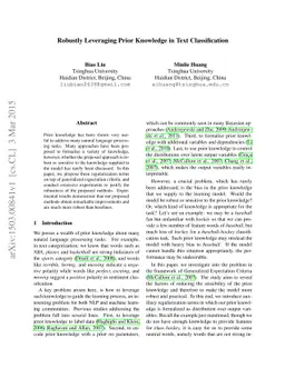 Robustly Leveraging Prior Knowledge in Text Classification