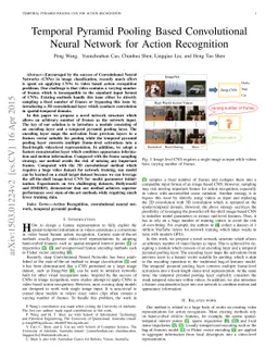 Temporal Pyramid Pooling Based Convolutional Neural Networks for Action
  Recognition