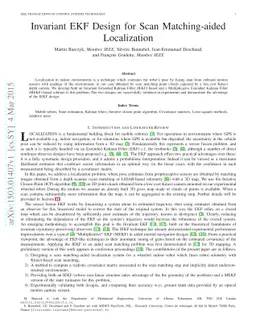 Invariant EKF Design for Scan Matching-aided Localization