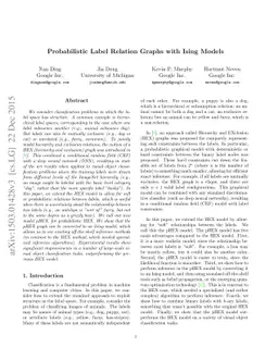 Probabilistic Label Relation Graphs with Ising Models