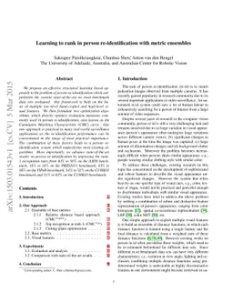Learning to rank in person re-identification with metric ensembles