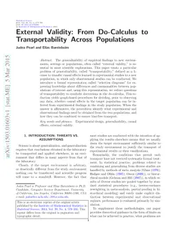 External Validity: From Do-Calculus to Transportability Across
  Populations