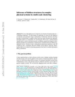 Inference of hidden structures in complex physical systems by
  multi-scale clustering
