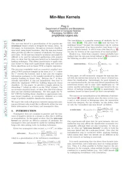 Min-Max Kernels