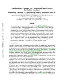 Encoding Source Language with Convolutional Neural Network for Machine
  Translation