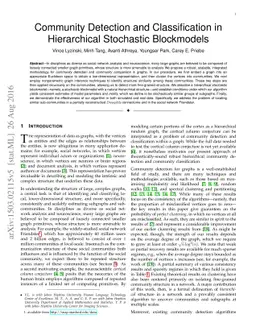 Community Detection and Classification in Hierarchical Stochastic
  Blockmodels
