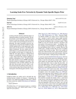 Learning Scale-Free Networks by Dynamic Node-Specific Degree Prior