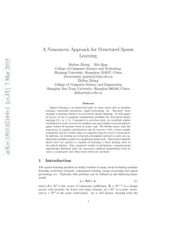 A Nonconvex Approach for Structured Sparse Learning