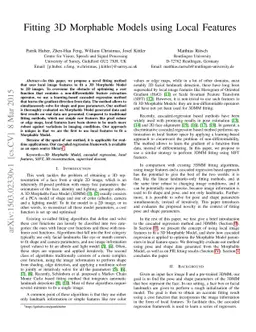 Fitting 3D Morphable Models using Local Features
