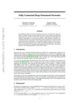 Fully Connected Deep Structured Networks