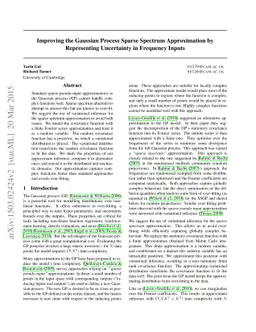 Improving the Gaussian Process Sparse Spectrum Approximation by
  Representing Uncertainty in Frequency Inputs