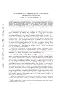 A Smoothed Dual Approach for Variational Wasserstein Problems