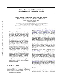 Kernel-Based Just-In-Time Learning for Passing Expectation Propagation
  Messages