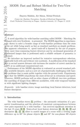MODS: Fast and Robust Method for Two-View Matching