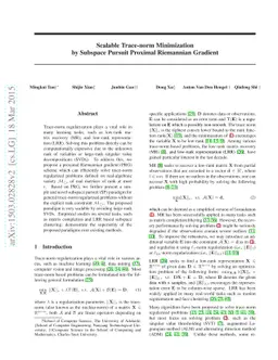 Scalable Nuclear-norm Minimization by Subspace Pursuit Proximal
  Riemannian Gradient