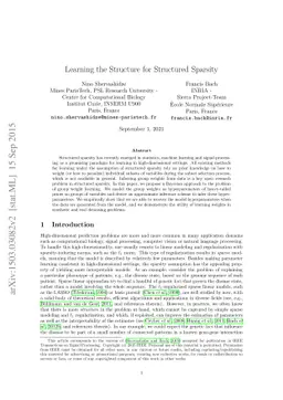 Learning the Structure for Structured Sparsity