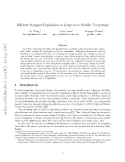 Efficient Straggler Replication in Large-scale Parallel Computing