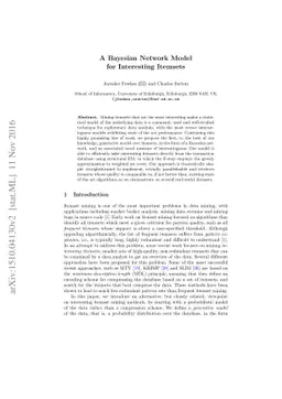 A Bayesian Network Model for Interesting Itemsets