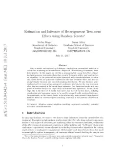 Estimation and Inference of Heterogeneous Treatment Effects using Random
  Forests