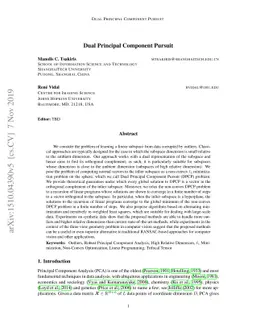 Dual Principal Component Pursuit