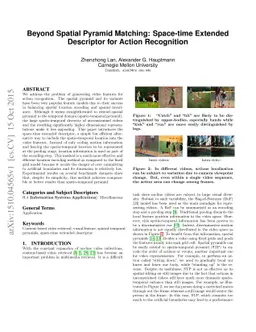 Beyond Spatial Pyramid Matching: Space-time Extended Descriptor for
  Action Recognition