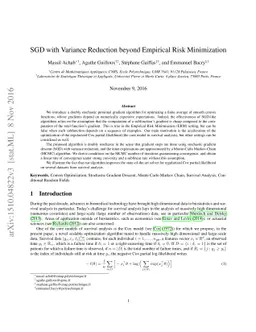 SGD with Variance Reduction beyond Empirical Risk Minimization