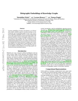 Holographic Embeddings of Knowledge Graphs