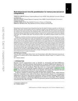 Multi-dimensional intra-tile parallelization for memory-starved stencil
  computations