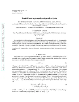 Partial least squares for dependent data