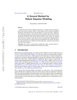 A General Method for Robust Bayesian Modeling