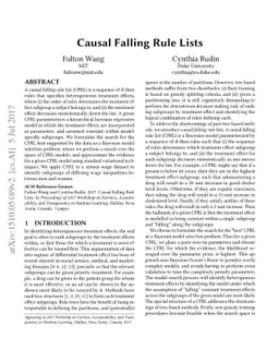 Causal Falling Rule Lists