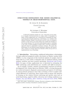 Structure estimation for mixed graphical models in high-dimensional data