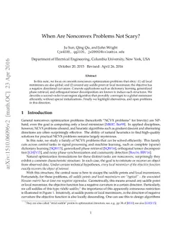 When Are Nonconvex Problems Not Scary?