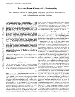 Learning-based Compressive Subsampling