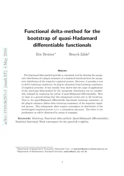 Functional delta-method for the bootstrap of quasi-Hadamard
  differentiable functionals