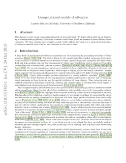 Computational models of attention