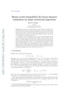Sharp oracle inequalities for Least Squares estimators in shape
  restricted regression