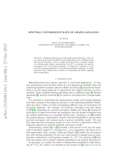 Spectral Convergence Rate of Graph Laplacian