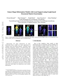 Linear Shape Deformation Models with Local Support Using Graph-based
  Structured Matrix Factorisation
