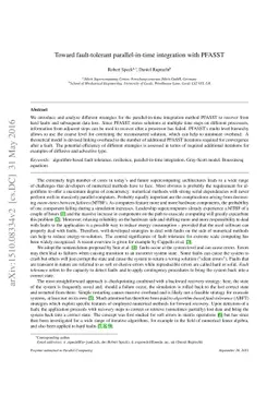 Toward fault-tolerant parallel-in-time integration with PFASST