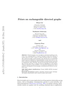Priors on exchangeable directed graphs