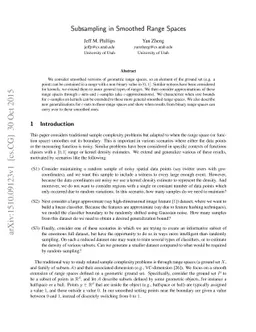Subsampling in Smoothed Range Spaces
