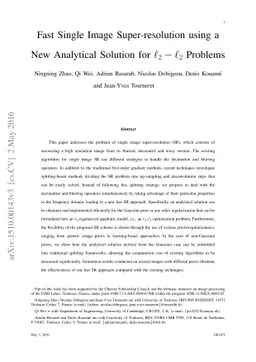 Fast Single Image Super-Resolution