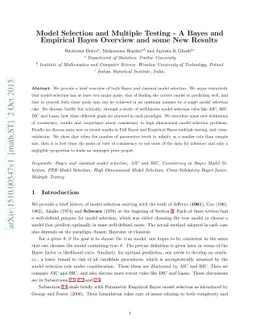 Model Selection and Multiple Testing - A Bayesian and Empirical Bayes
  Overview and some New Results