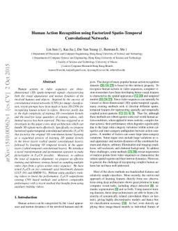 Human Action Recognition using Factorized Spatio-Temporal Convolutional
  Networks