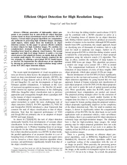 Efficient Object Detection for High Resolution Images