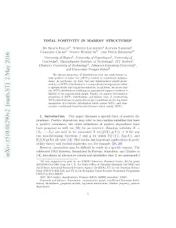 Total positivity in Markov structures