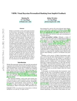 VBPR: Visual Bayesian Personalized Ranking from Implicit Feedback